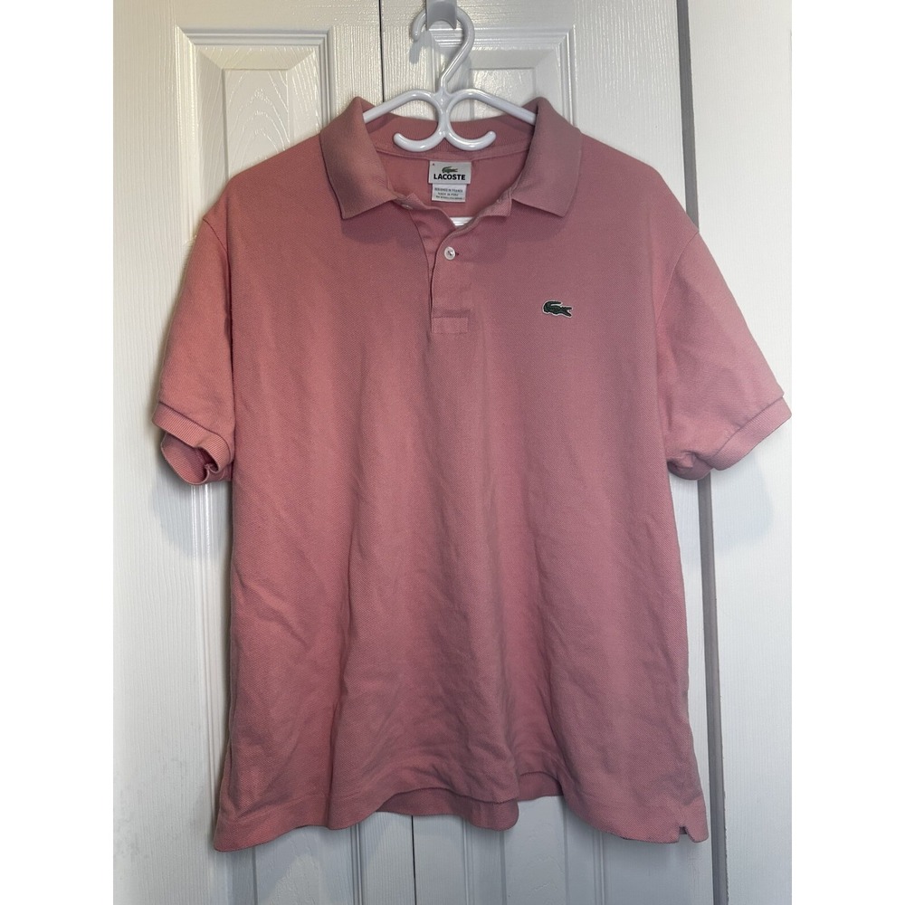 Lacoste Classic Piqué Polo Shirt in Dusty Pink - Men's Large #126